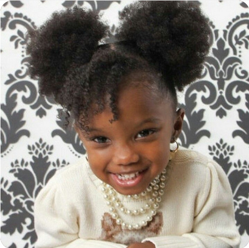 Afro Puff hairstyle for kids