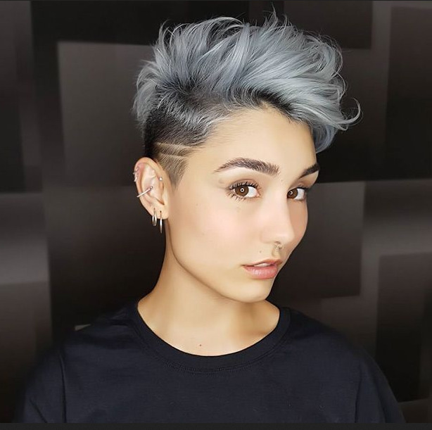 super short faded style for women